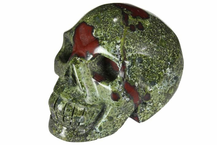 Polished Dragon's Blood Jasper Skull - South Africa #110070